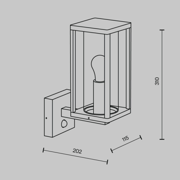 Уличный настенный светильник Maytoni CELL O452WL-01GFSR