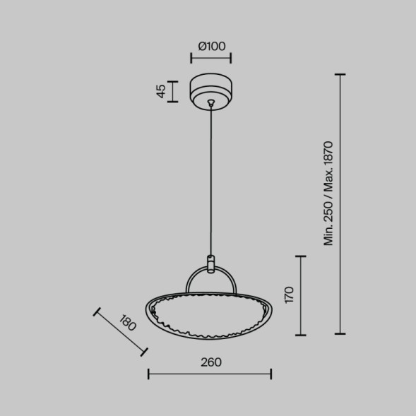 Подвесной светильник MODELUX MS.2326.1 BK