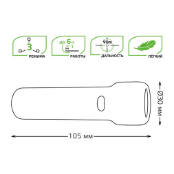 Фонарь Gauss GFL GF202