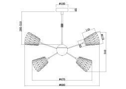 Люстра на штанге Freya Ittan FR6025PL-L6CH