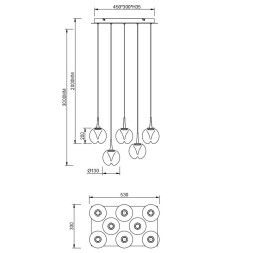 Каскадная люстра 9081 Mantra Andromeda