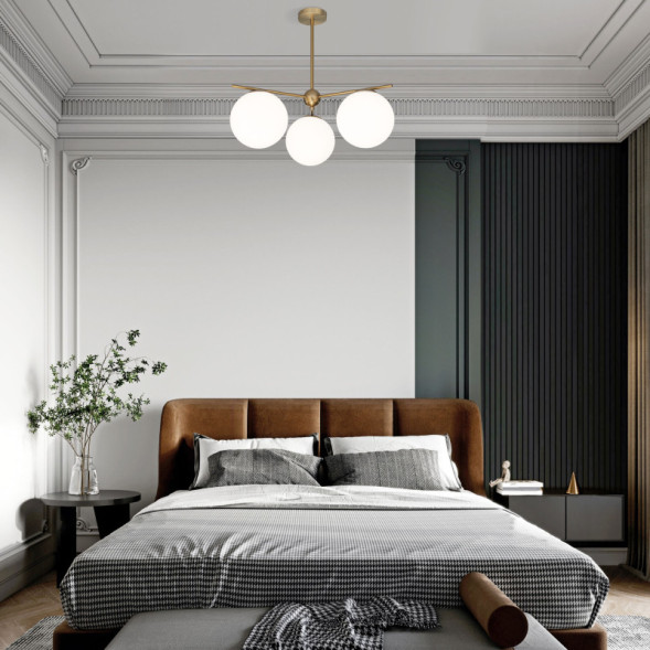 Люстра на штанге Eurosvet MARBELLA 60147/3 латунь