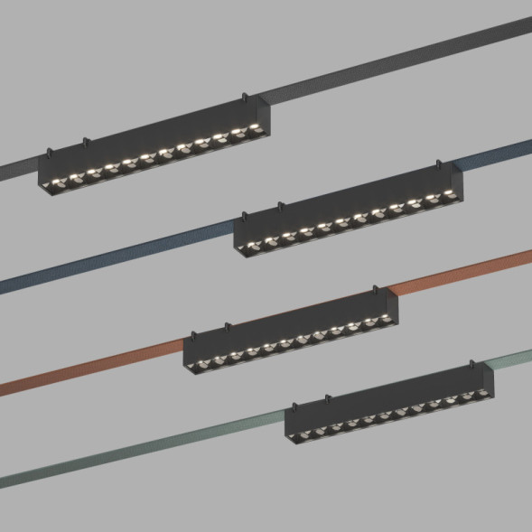 Светодиодный трековый светильник Denkirs BELTY GRILL DK5570-BK