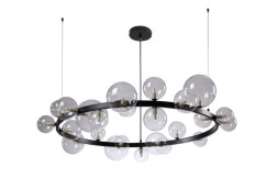 Подвесная люстра Crystal Lux Agata AGATA SP24 V2 BLACK/TRANSPARENTE