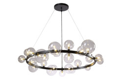 Подвесная люстра Crystal Lux Agata AGATA SP24 V2 BLACK/TRANSPARENTE