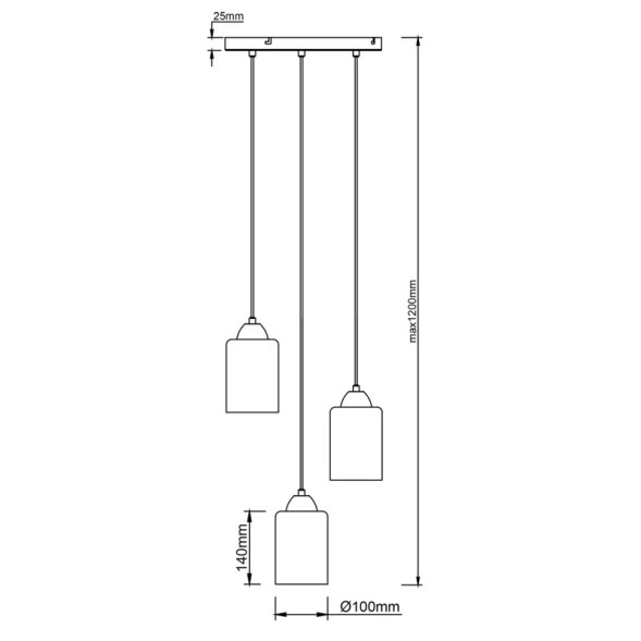 Каскадная люстра Escada STORM 10179/3S