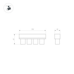 Магнитный трековый светильник Arlight MAG-ORIENT 035582