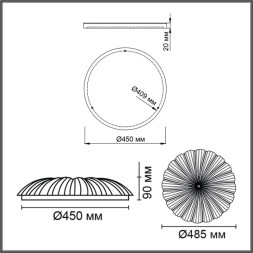 Потолочный светильник Sonex Fortuna 7729/72L