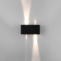 Уличный настенный светильник Elektrostandard WINNER DOUBLE LED черный (35137/W)