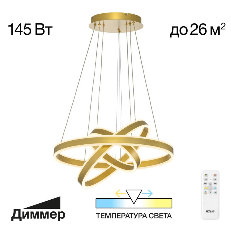 Подвесная люстра Citilux ДУЭТ CL719652