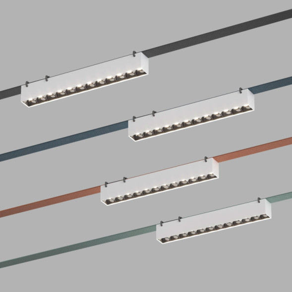 Светодиодный трековый светильник Denkirs BELTY GRILL DK5570-WB