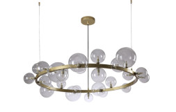 Подвесная люстра Crystal Lux Agata AGATA SP24 V2 GOLD/TRANSPARENTE