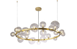 Подвесная люстра Crystal Lux Agata AGATA SP24 V2 GOLD/TRANSPARENTE