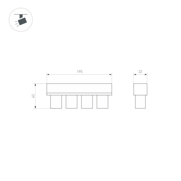 Магнитный трековый светильник Arlight MAG-ORIENT 037328