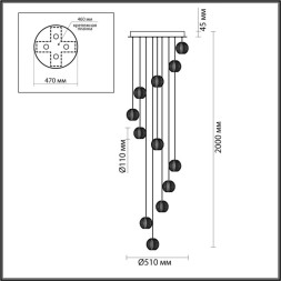 Каскадная люстра Odeon Light L-VISION 5007/56L