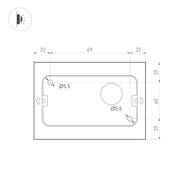 Уличный настенный светильник Arlight SP-Flat 032411