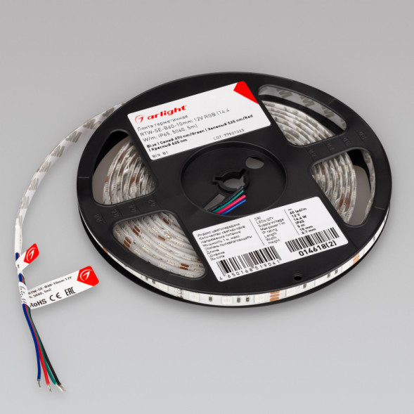 Лента Arlight RTW-SE-B60-10mm 5060 014618(2) 72W 12V 2400lm RGB IP65