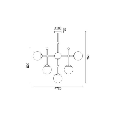 Люстра на штанге Vele Luce MODENA VL5014P10