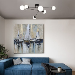 Люстра на штанге Eurosvet Netz 30181/6 черный