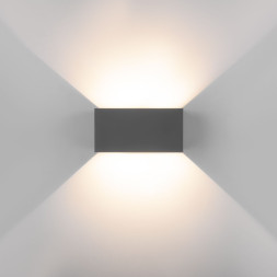 Уличный настенный светильник Elektrostandard WINNER DOUBLE LED серый (35137/W)