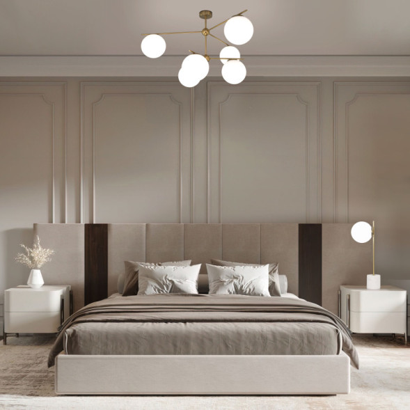 Люстра на штанге Eurosvet MARBELLA 60147/6 латунь