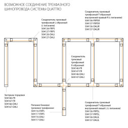 Крепеж шинопровода Lightstar Track 3 black 503000-R