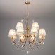 Подвесная люстра Eurosvet Emiliana 10087/12 золото/прозрачный хрусталь Strotskis