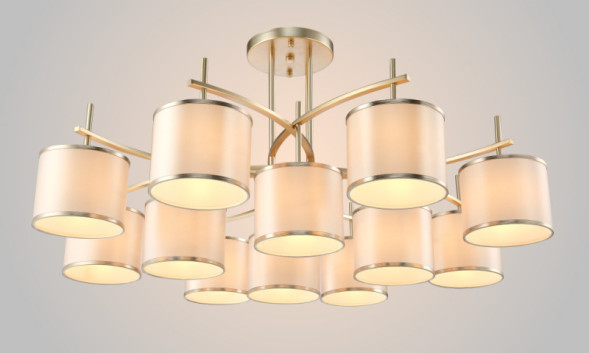 Люстра на штанге Crystal Lux Sergio SERGIO PL8+4 GOLD