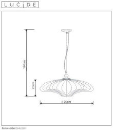 Подвесной светильник LUCIDE JELLA 76462/73/31