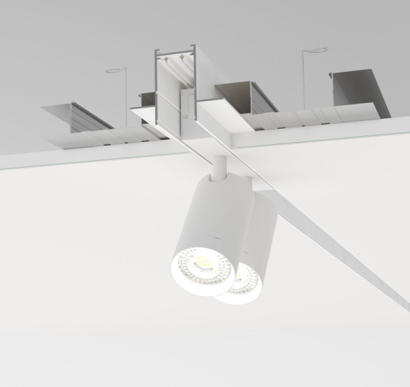 Встраиваемый шинопровод в гипсокартон Denkirs SMART HIDE TR2013-WH