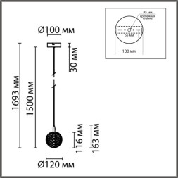 Подвесной светильник LUMION 8080/1A TRINO