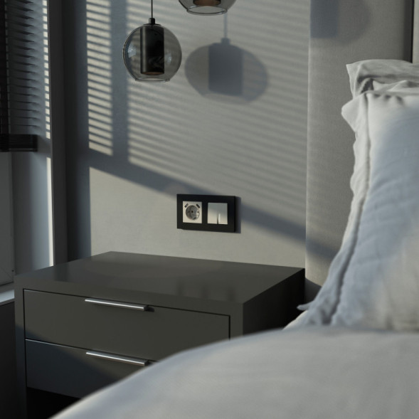 Выключатель Werkel W1222104 дымчатый