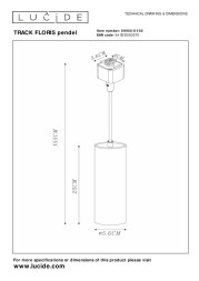 Подвесной светильник LUCIDE TRACK FLORIS pendel 09955/01/30