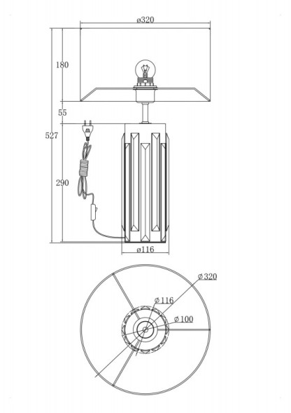 Настольная лампа Maytoni MUSE MOD304TL-01CH