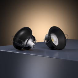 Точечный влагозащищенный светильник Elektrostandard 25061/01 GU10 черный IP44