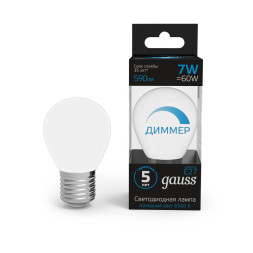 Светодиодная лампа Gauss 105102307-D 7W 220V 590lm E27 белый (холодный)