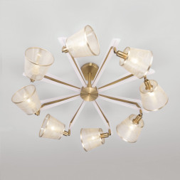 Люстра на штанге Eurosvet ALICANTE 60082/8 золотая бронза