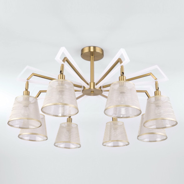 Люстра на штанге Eurosvet ALICANTE 60082/8 золотая бронза