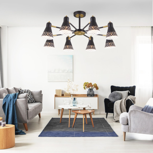 Люстра на штанге Eurosvet Trina 70100/6 черный