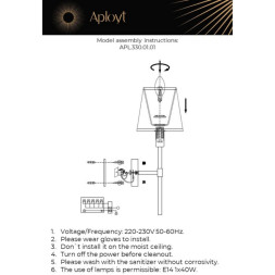 Бра APLOYT APL.330.01.01 Zofia