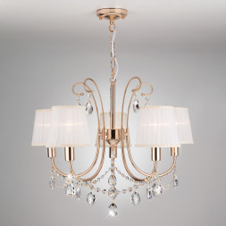 Подвесная люстра Eurosvet Emiliana 10087/5 золото/прозрачный хрусталь Strotskis
