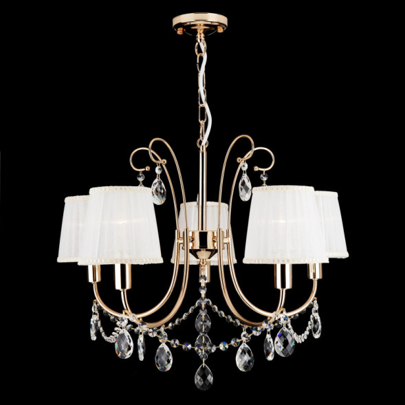 Подвесная люстра Eurosvet Emiliana 10087/5 золото/прозрачный хрусталь Strotskis