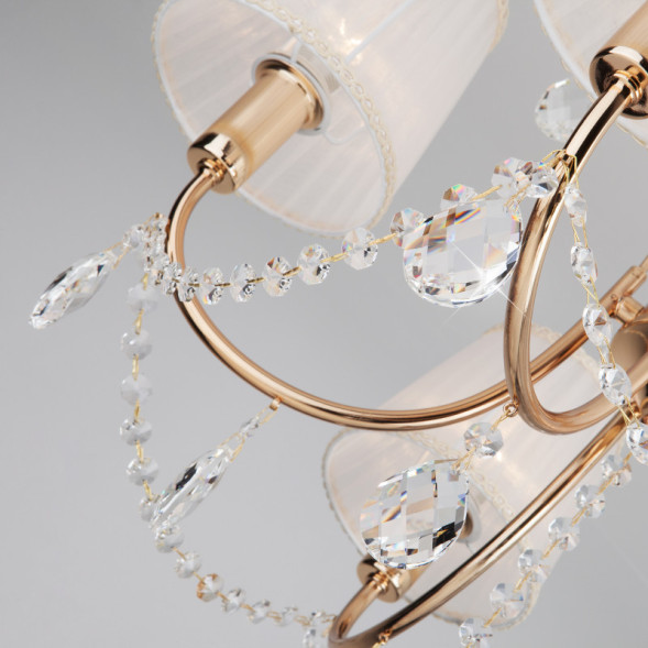 Подвесная люстра Eurosvet Emiliana 10087/5 золото/прозрачный хрусталь Strotskis