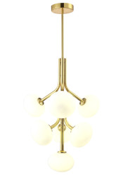 Люстра на штанге Crystal Lux Alicia ALICIA SP7 GOLD/WHITE