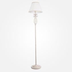 Торшер Eurosvet Amelia 10073/1 белый с золотом/прозрачный хрусталь Strots