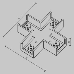 Коннектор для шинопровода Maytoni Technical Magnetic track system Elasity черный TRA160CX-11B