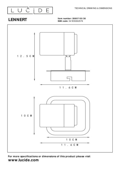 Спот LUCIDE LENNERT 26957/05/30