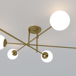 Люстра на штанге Eurosvet Netz 30181/6 латунь