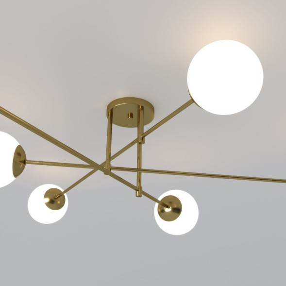 Люстра на штанге Eurosvet Netz 30181/6 латунь