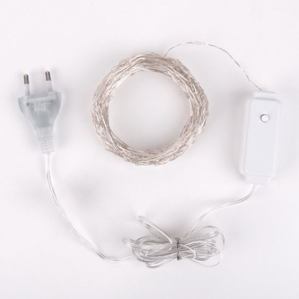 Светодиодная нить Eurosvet 400-009 теплый белый 10 м IP20